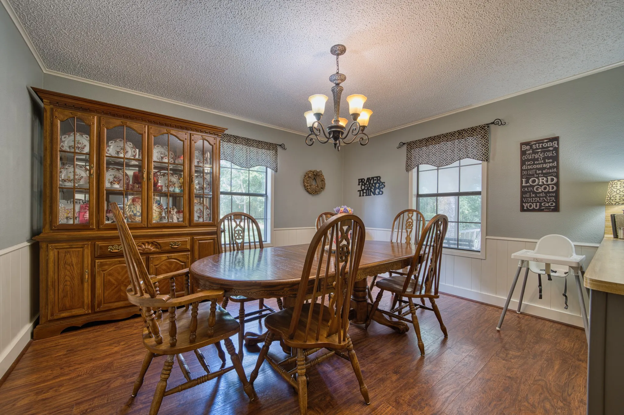 Dining attached to kitchen for more entertaining while eating