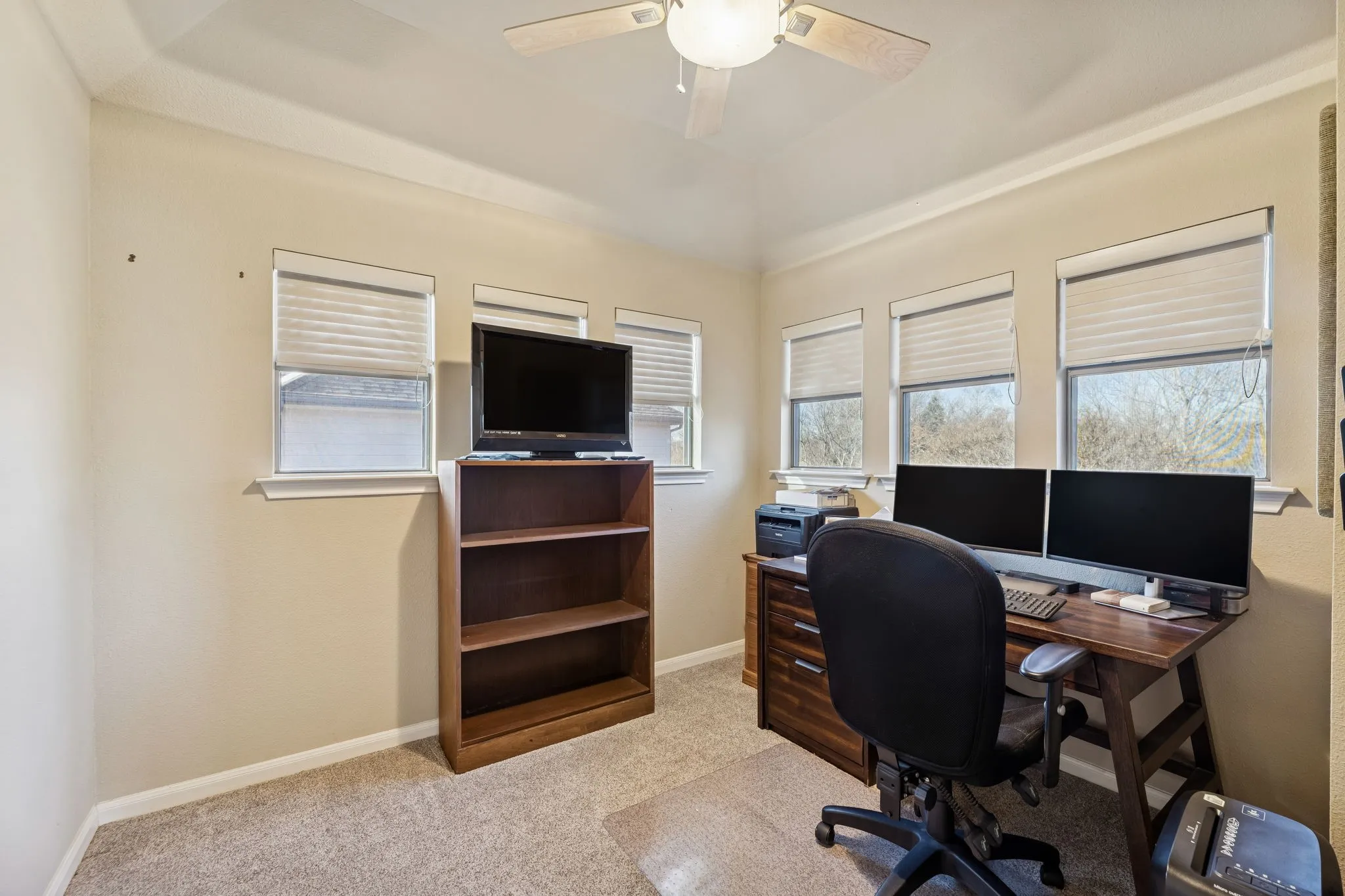 This room attached to the master could be an office, a nursery or even transformed into a second walk in closet
