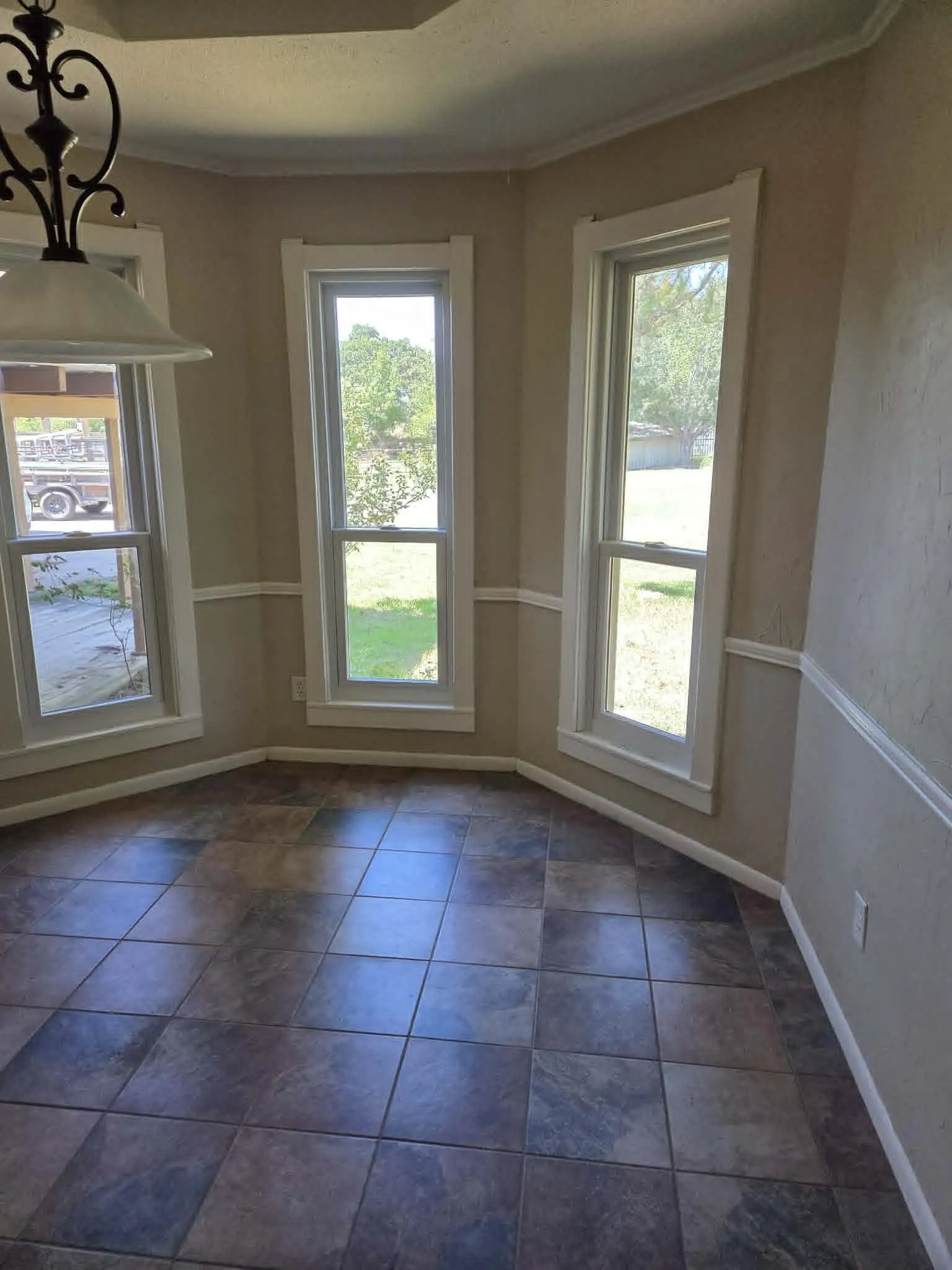 New windows in the dining area, replaced 2026.