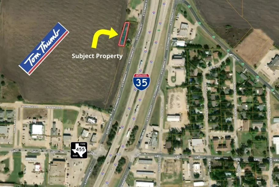 Unimproved Land For Sale in Denton County , TBD N I35, Sanger, Texas 76266, 0, 0, Garage spaces, 0 Sqft, built in 0, mls#21170781, Real Estate Agent in Sanger, Homes For Sale in Denton county, Homes For Sale in Sanger, Realtor in Sanger Texas, Real Estate Brokerage Independent Realty Texas, Luminita Cordes Realtor