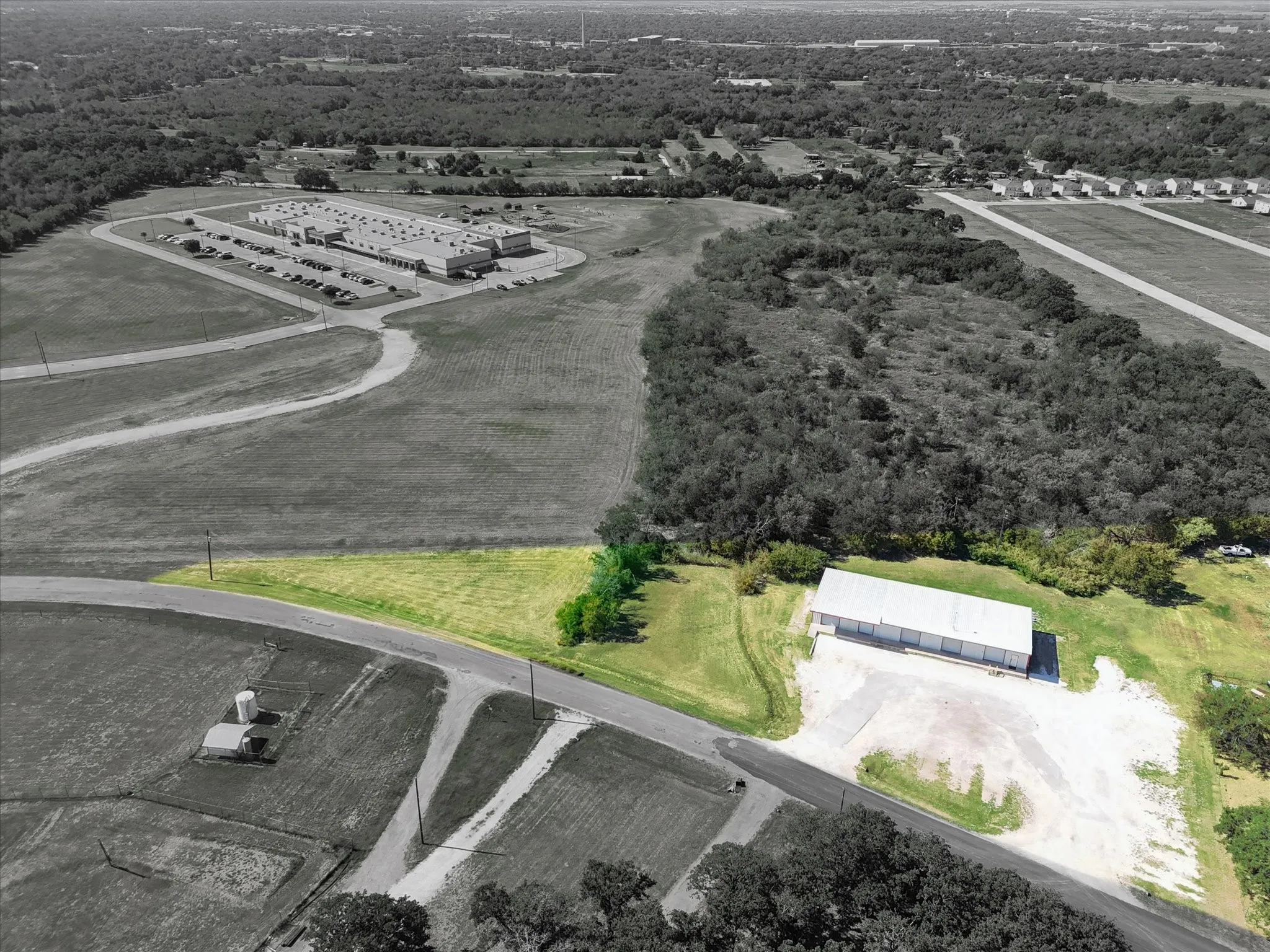Birds eye view of property