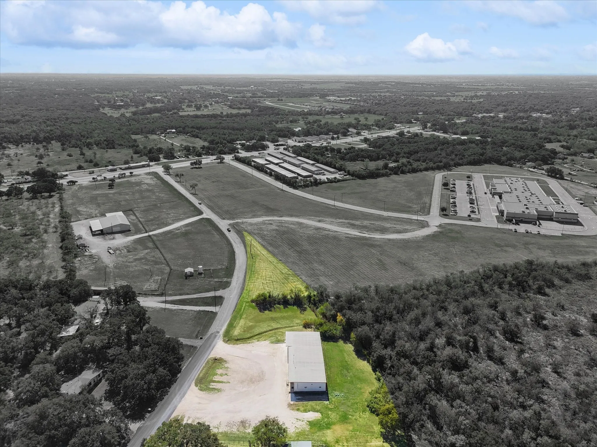 Birds eye view of property