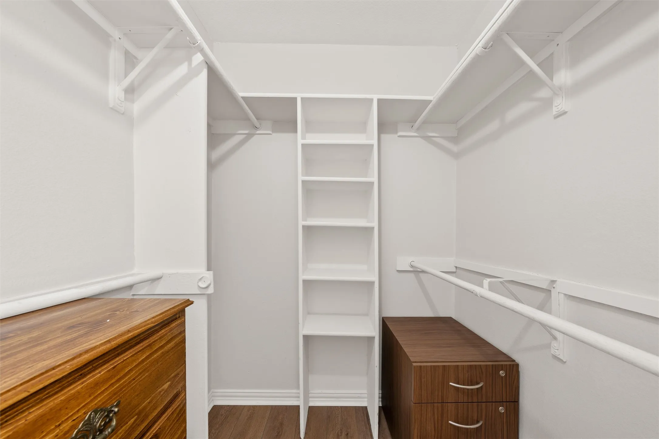 One of the closets for the largest bedroom.