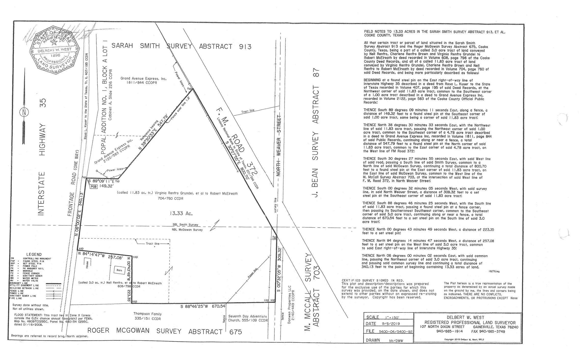 Approx. 14+ acres out of this survey