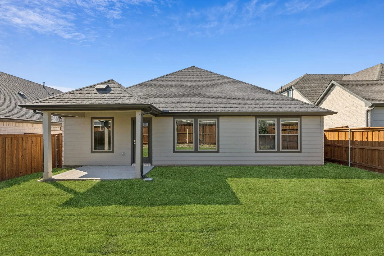 Patio in the Emmy II home plan by Trophy Signature Homes - REPRESENTATIVE PHOTO