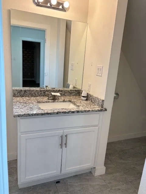 Upstairs bathroom vanity.