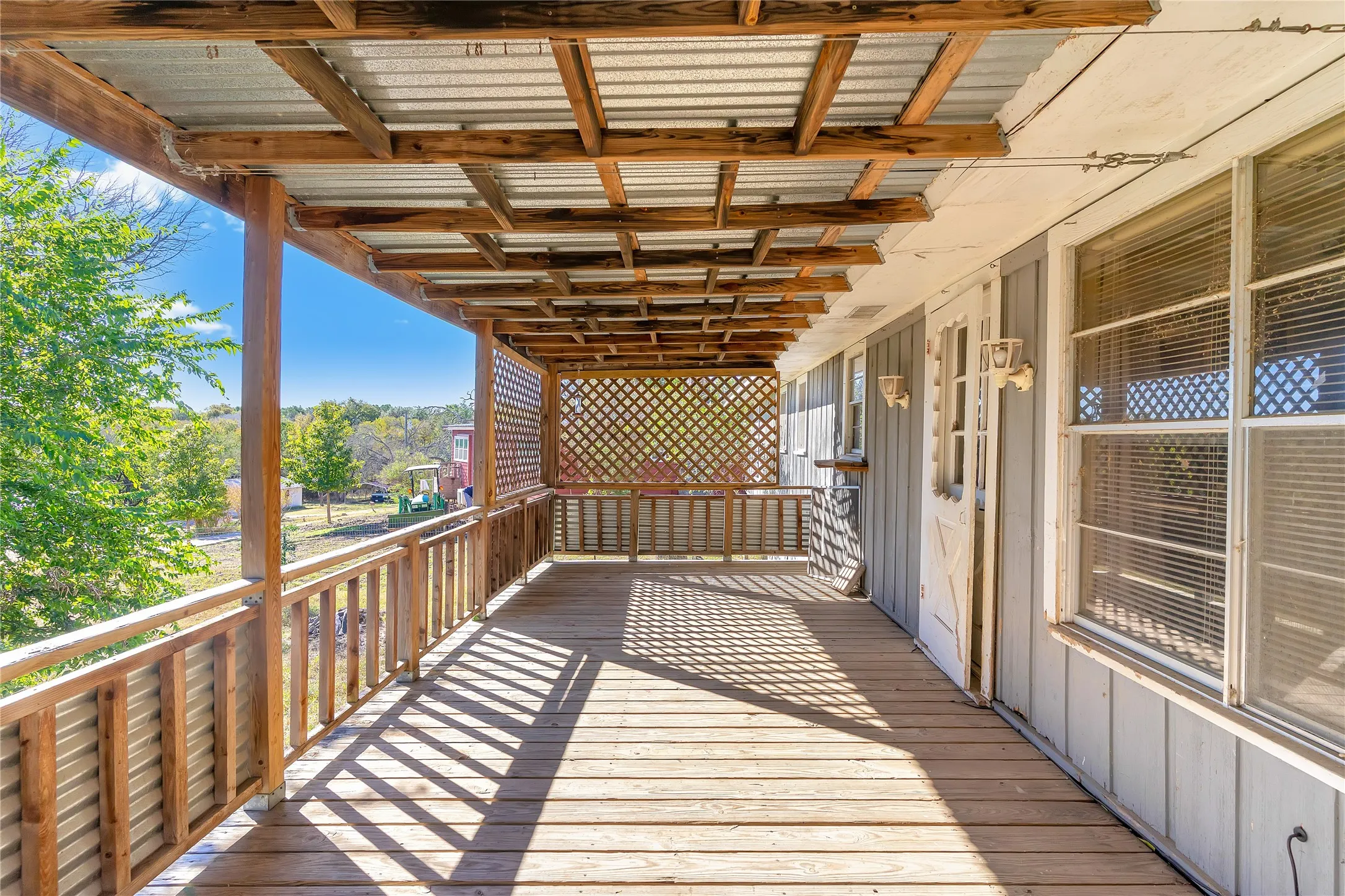 View of wooden deck
