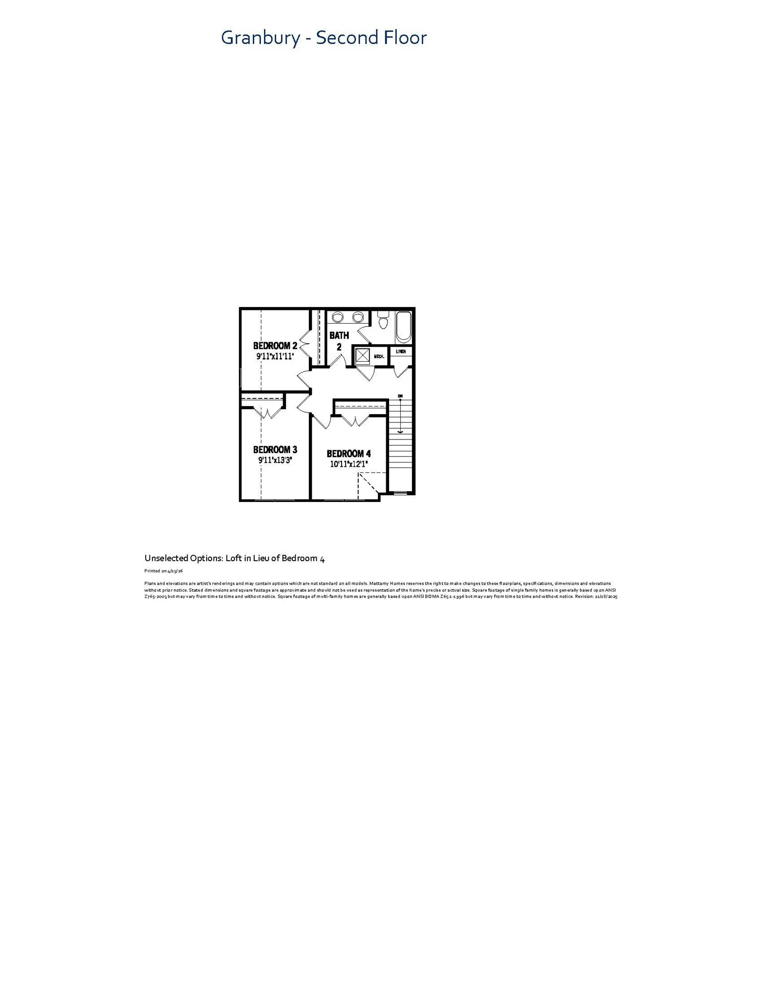 Granbury - Second Floor