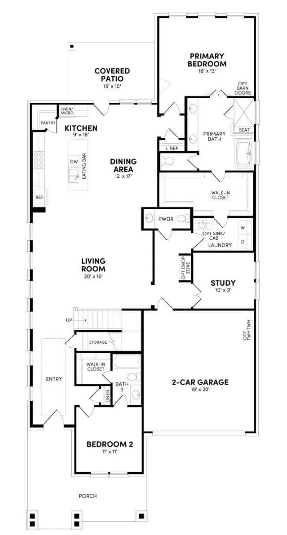 Brookfield Residential - Elmhurst Floorplan - Modern Prairie