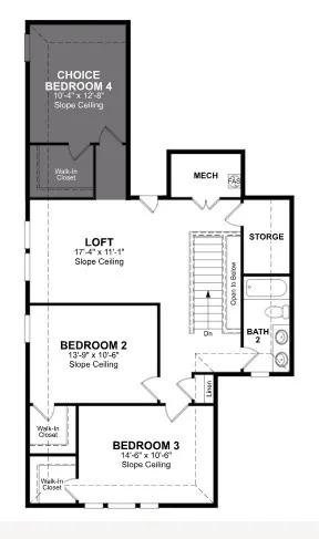 Beazer Homes Churchill Lantana Floorplan.