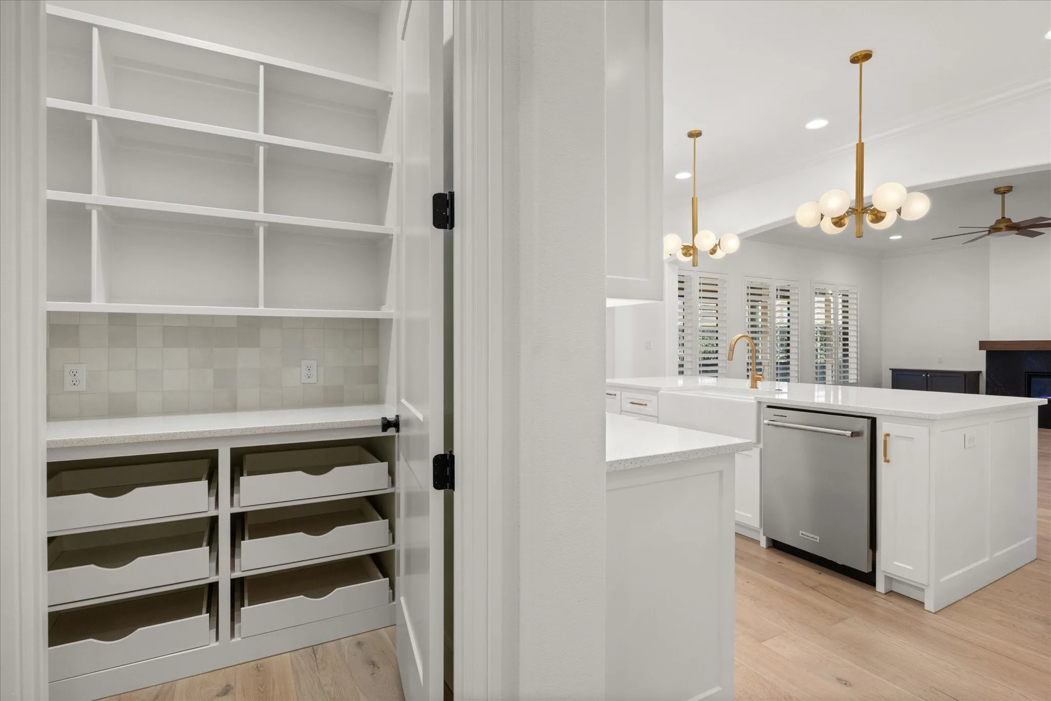 Storage area with a sink