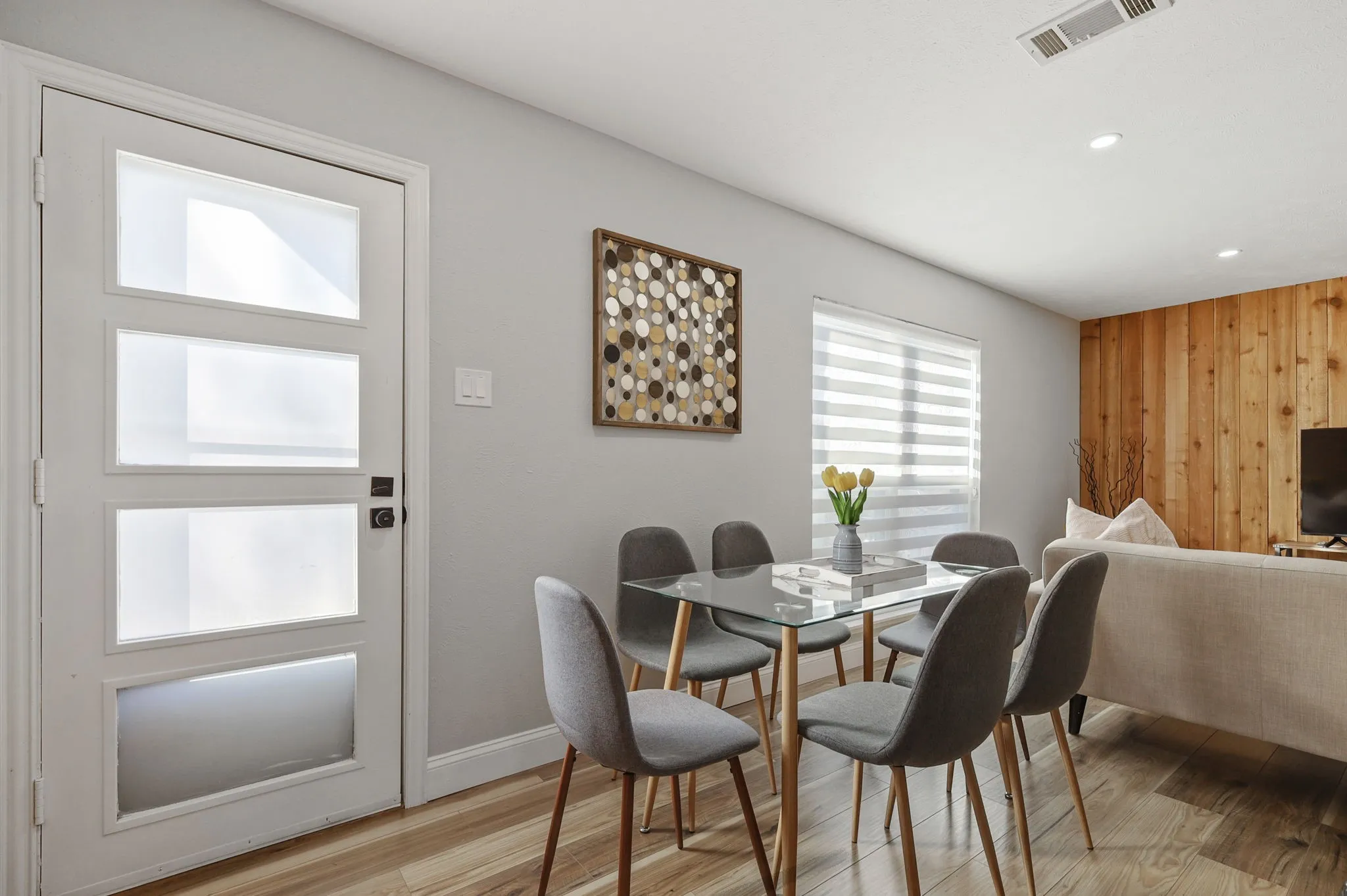 Dining room featuring light wood-type flooring