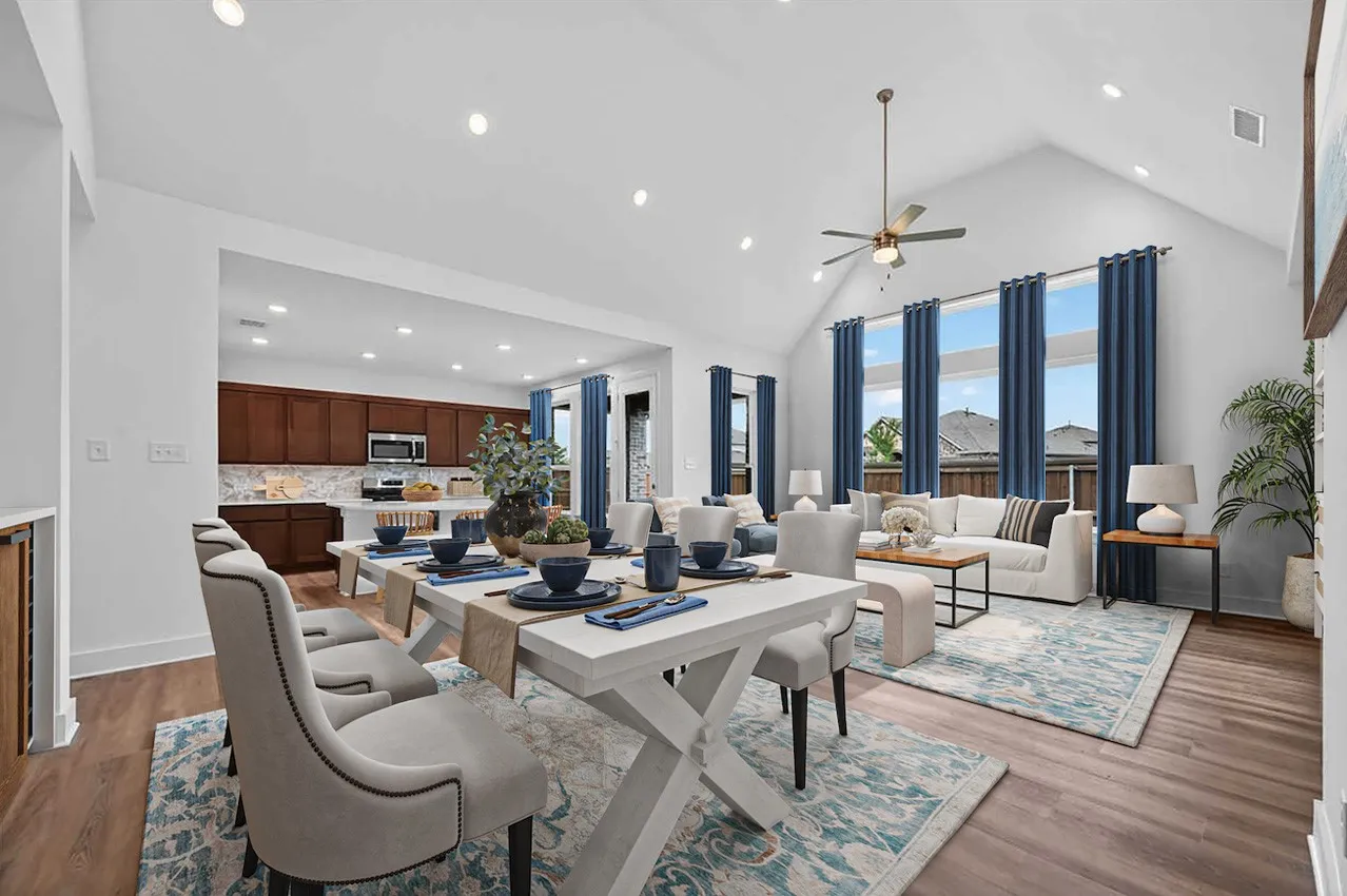 Dining Area/Family Room - Virtually Staged