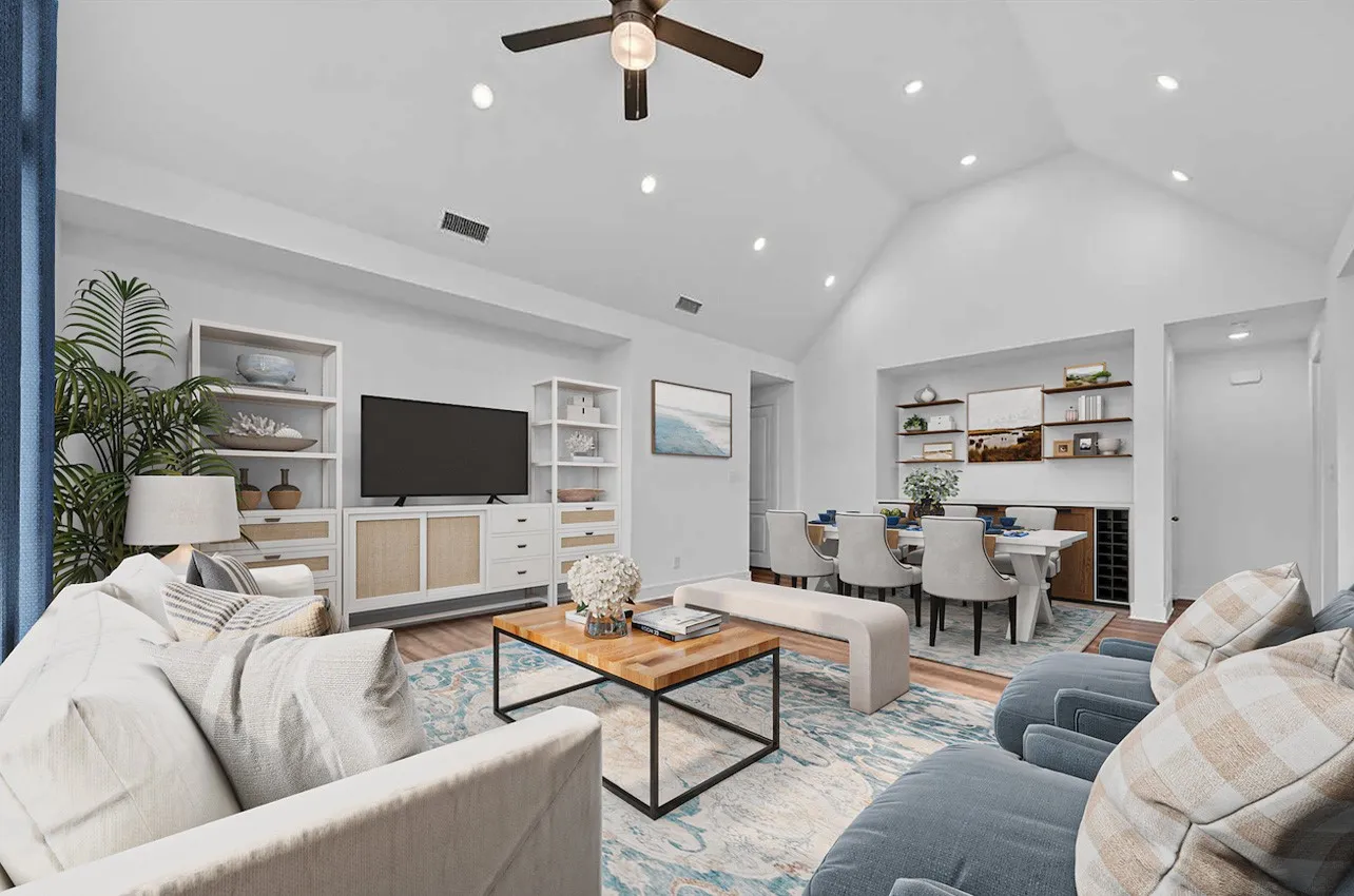 Family Room/Dining Area - Virtually Staged