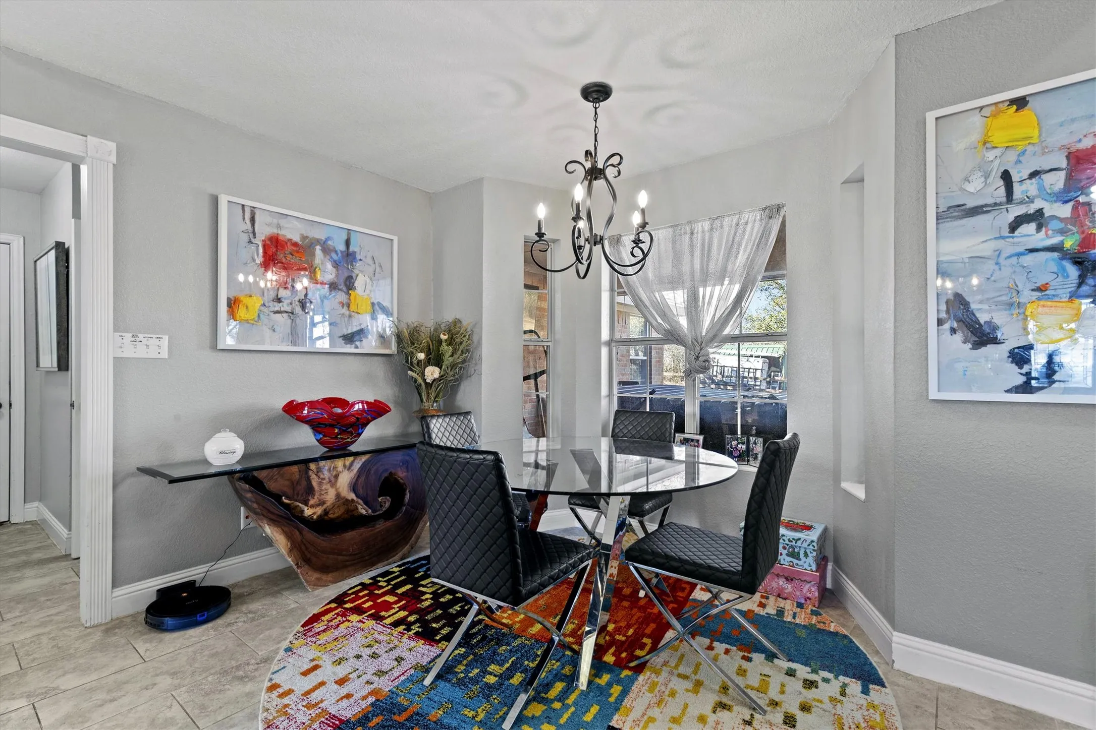 DINETTE...Tile Floor, Bay Window, Open To Kitchen And Living Room