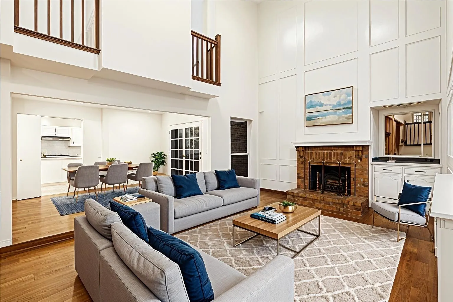 Living Room and Dining Room Virtually Stagd