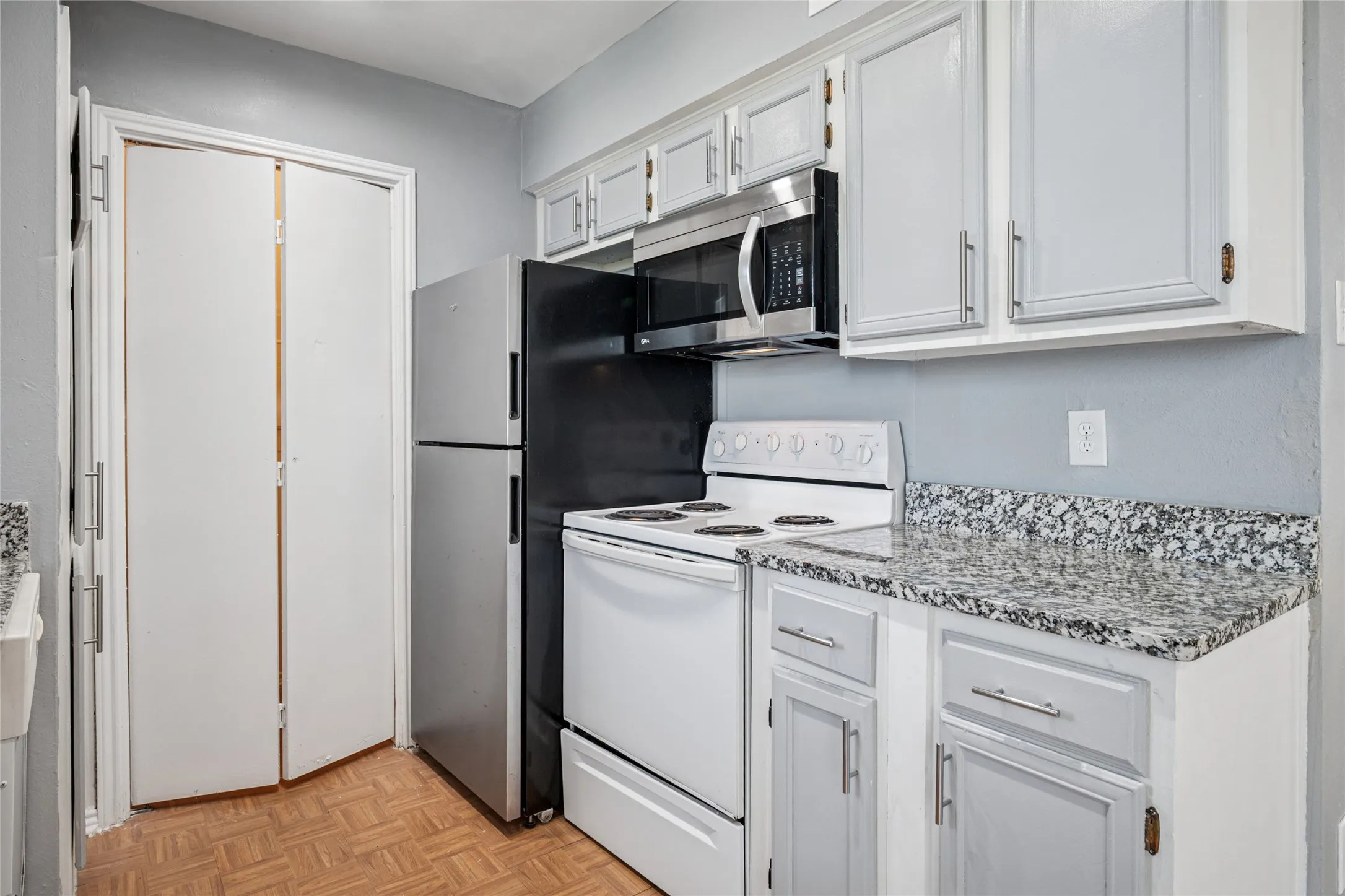 Electric stove in sunny kitchen