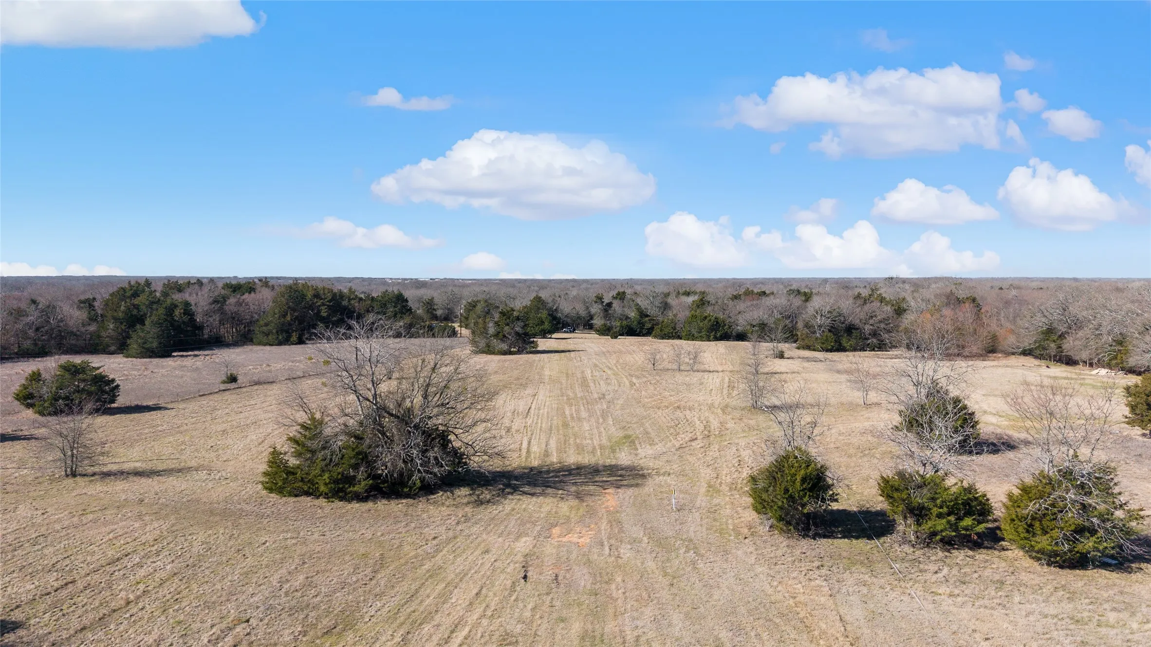 Aerial view of sparsely populated area