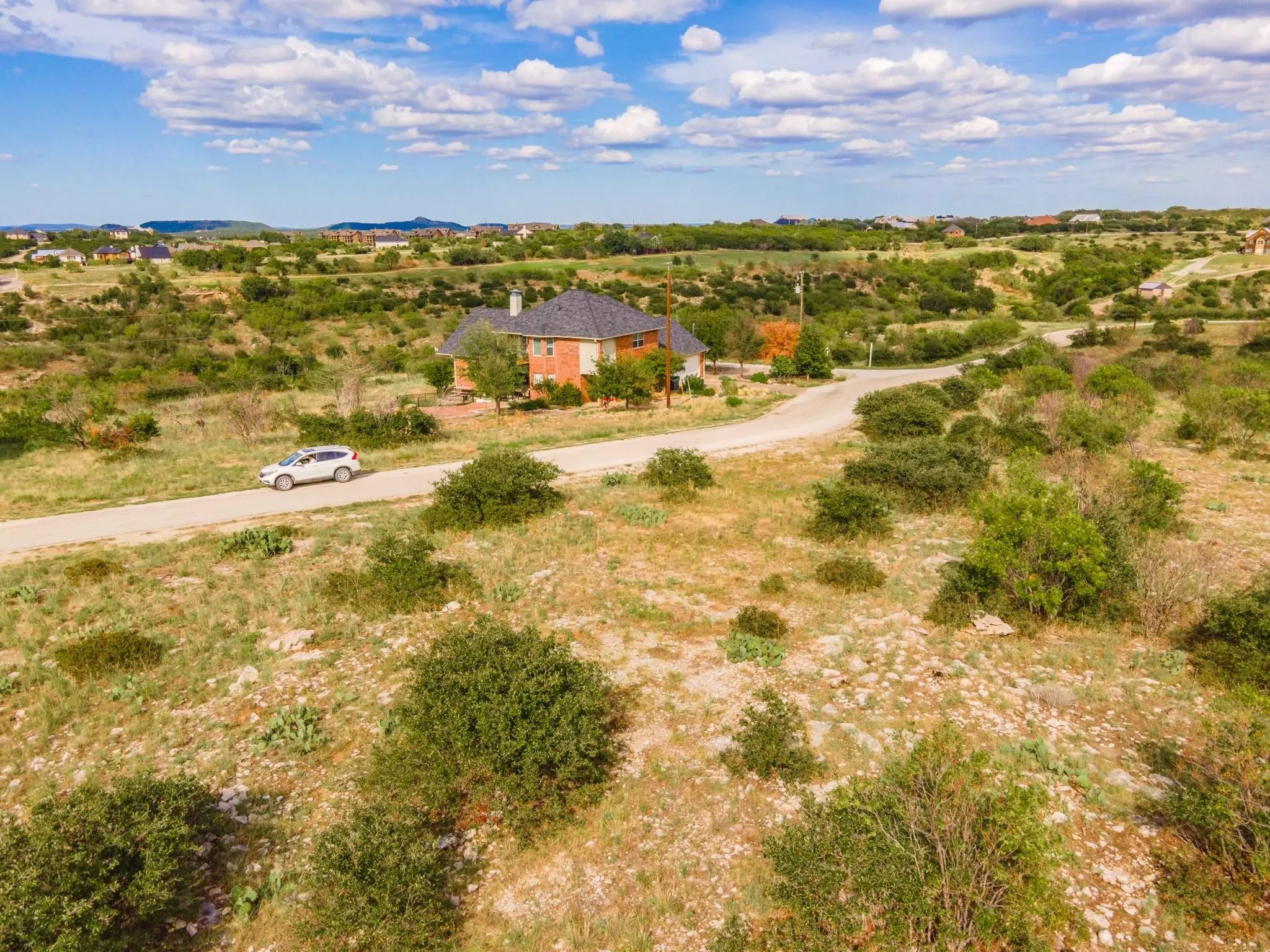 View from above of property