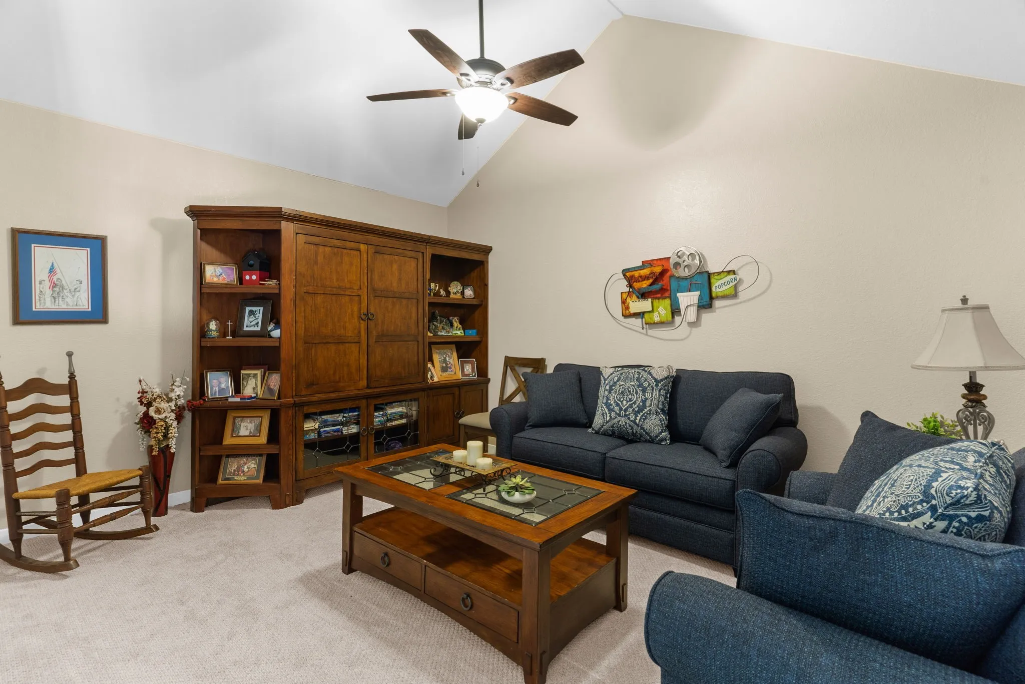 Upstairs living area
