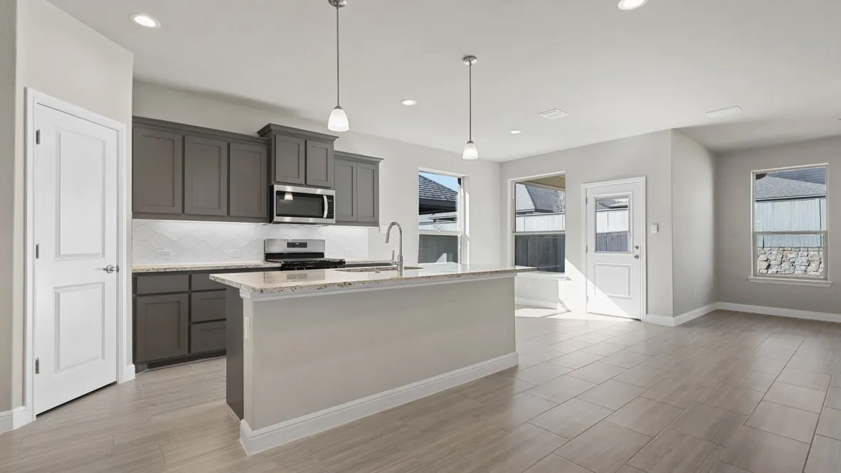 Kitchen-
All Home and community information, including pricing, included features, terms, availability and amenities, are subject to change at any time without notice or obligation. All Drawings, pictures, photographs, video, square footages, floor plans, elevations, features, colors and sizes are approximate for illustration purposes only and will vary from the homes as built.