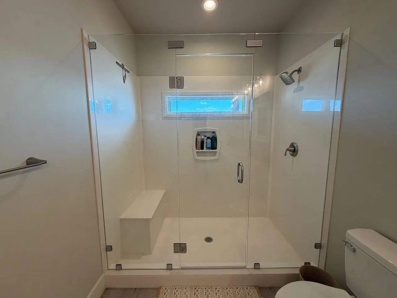 Full bathroom with a stall shower