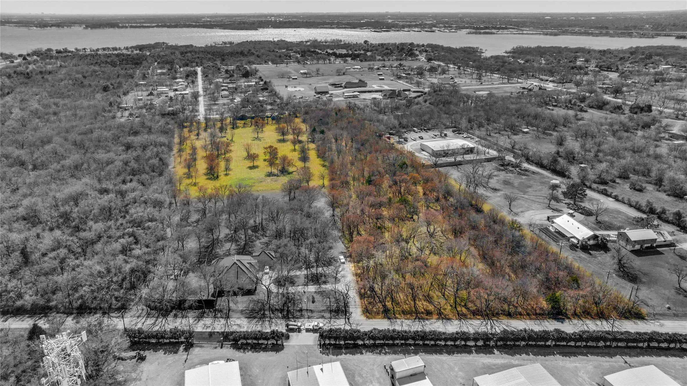 COLOR POP!  The yellow highlight shows the 7 acres plus the 4 acres.