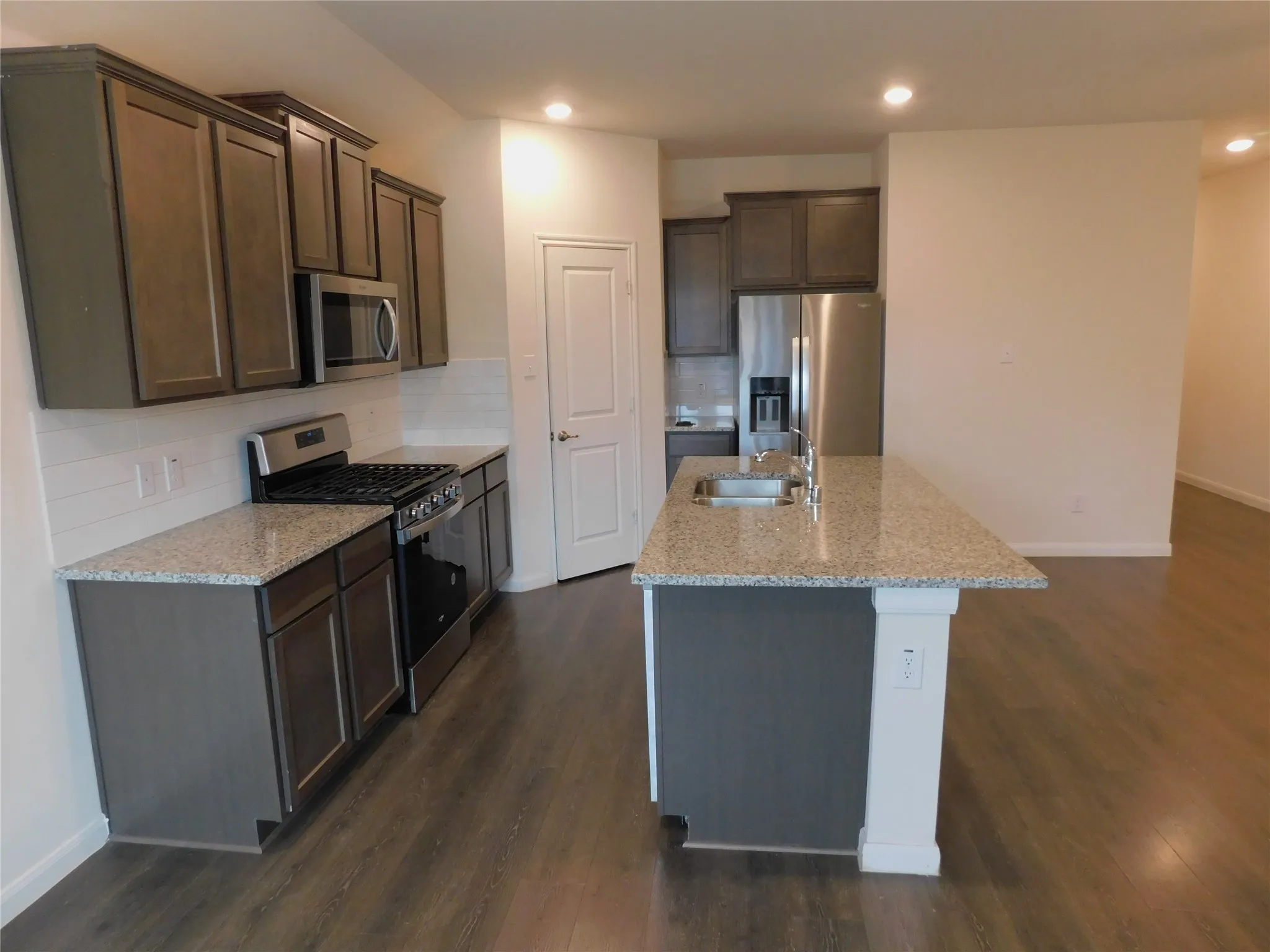 Kitchen from eat in kitchen view