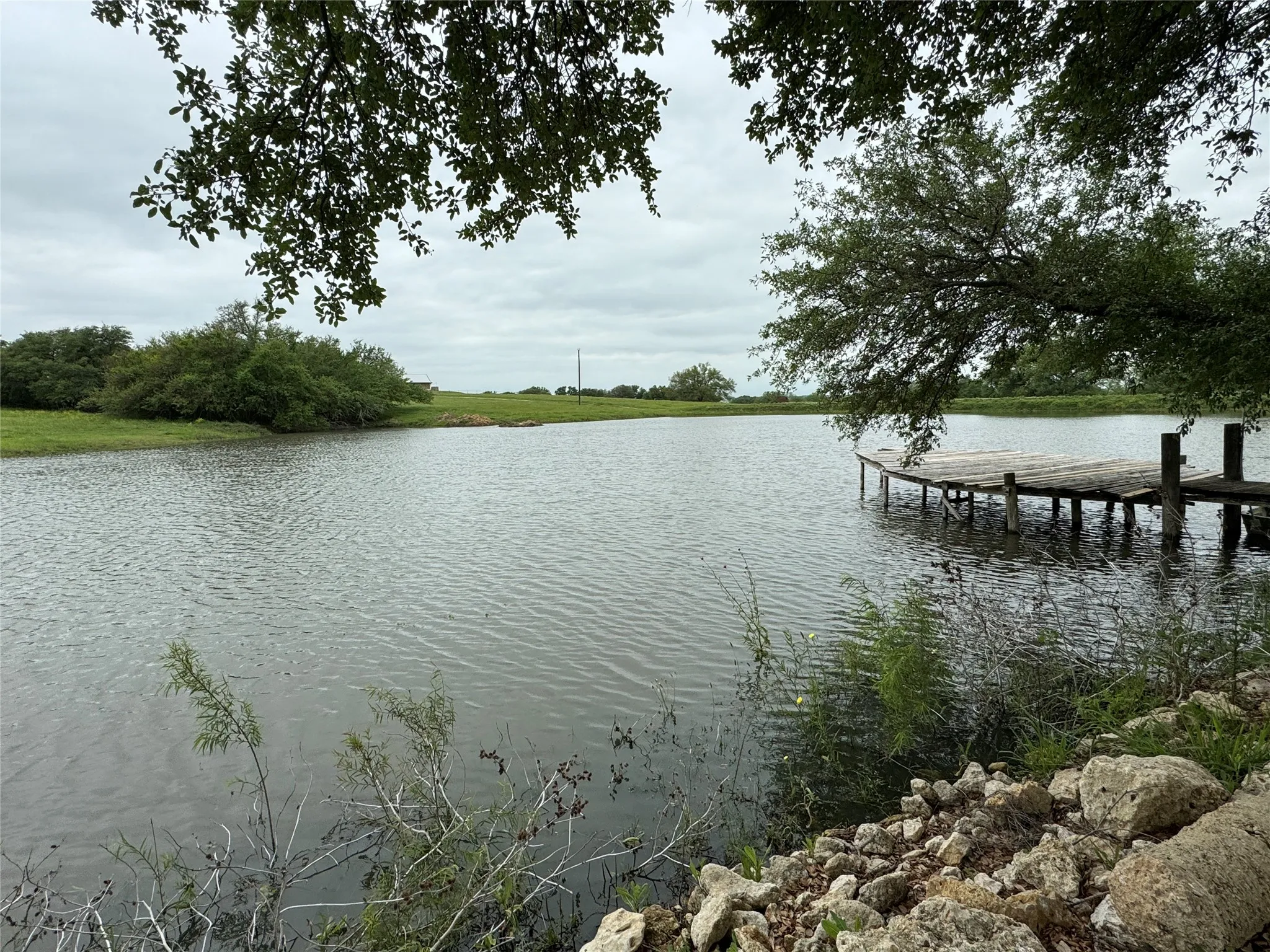 Dock with a water view