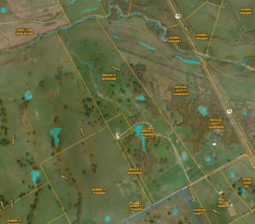Aerial overview of property's location