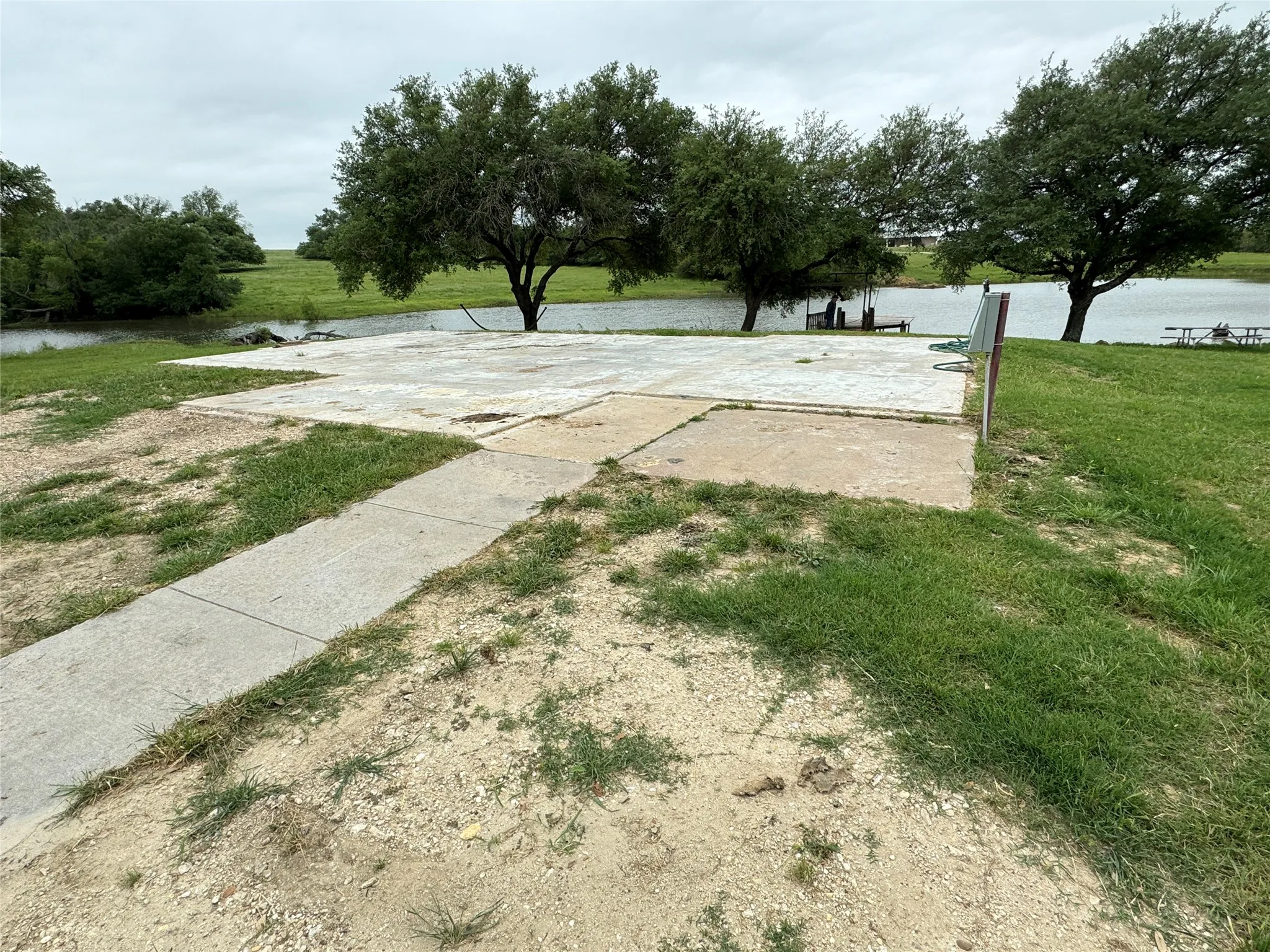 View of yard featuring a water view