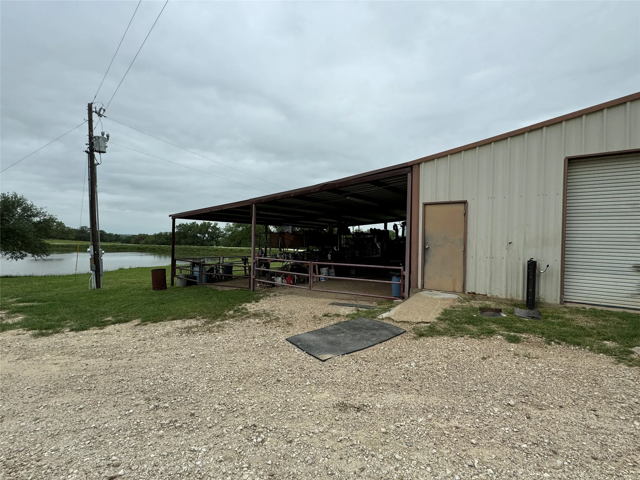 Horse barn with a water view