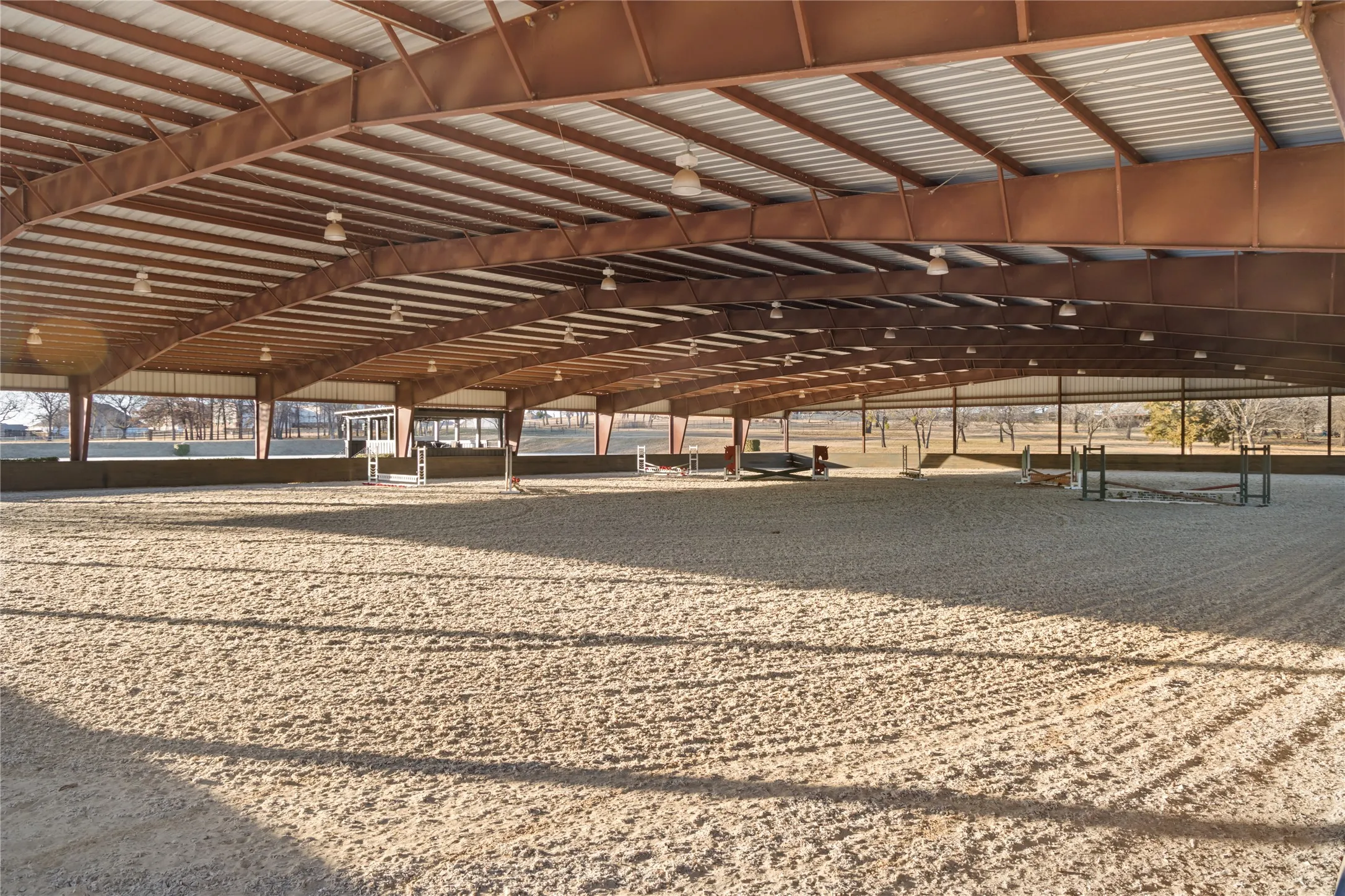 Covered Lighted Horse Arena