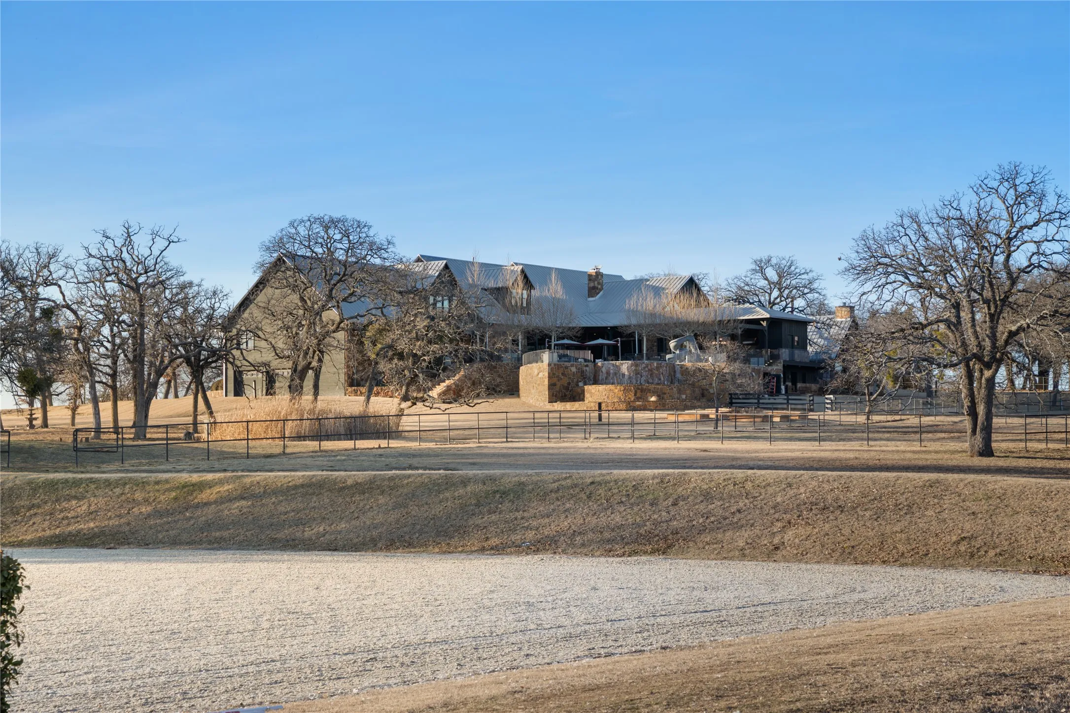 Open Horse Arena with Views of the Main House