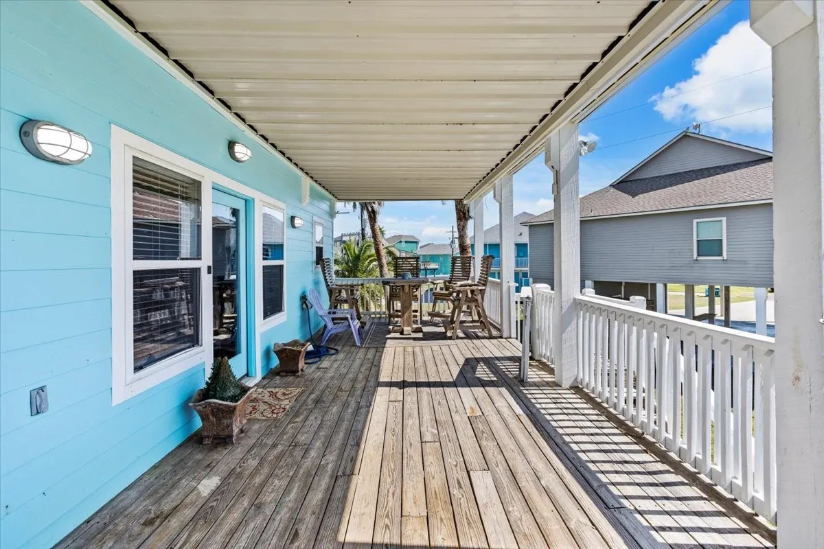 View of wooden terrace