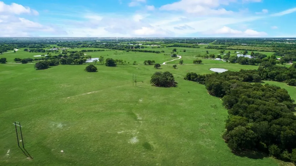 Aerial view of sparsely populated area
