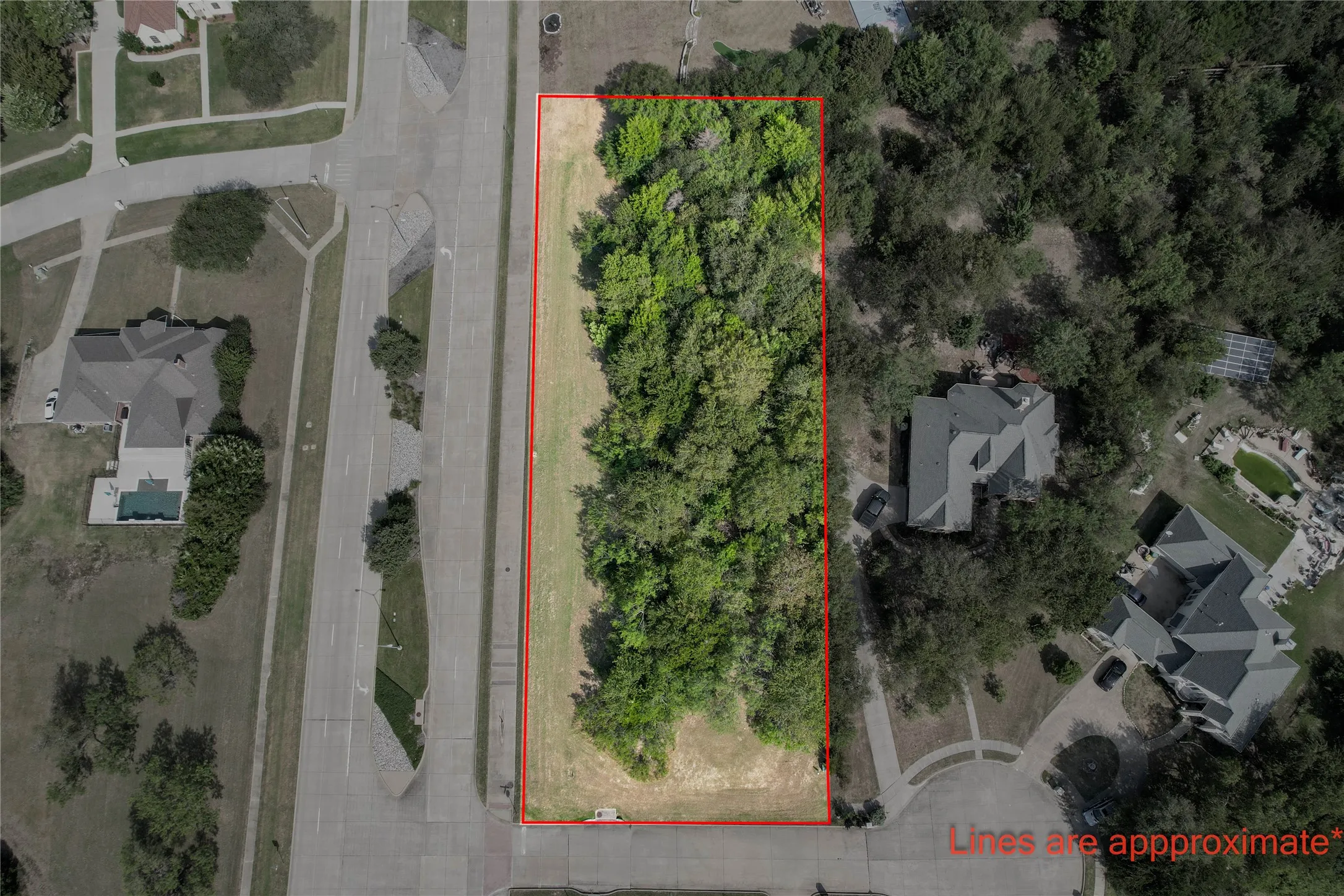 View of property location with property boundaries highlighted