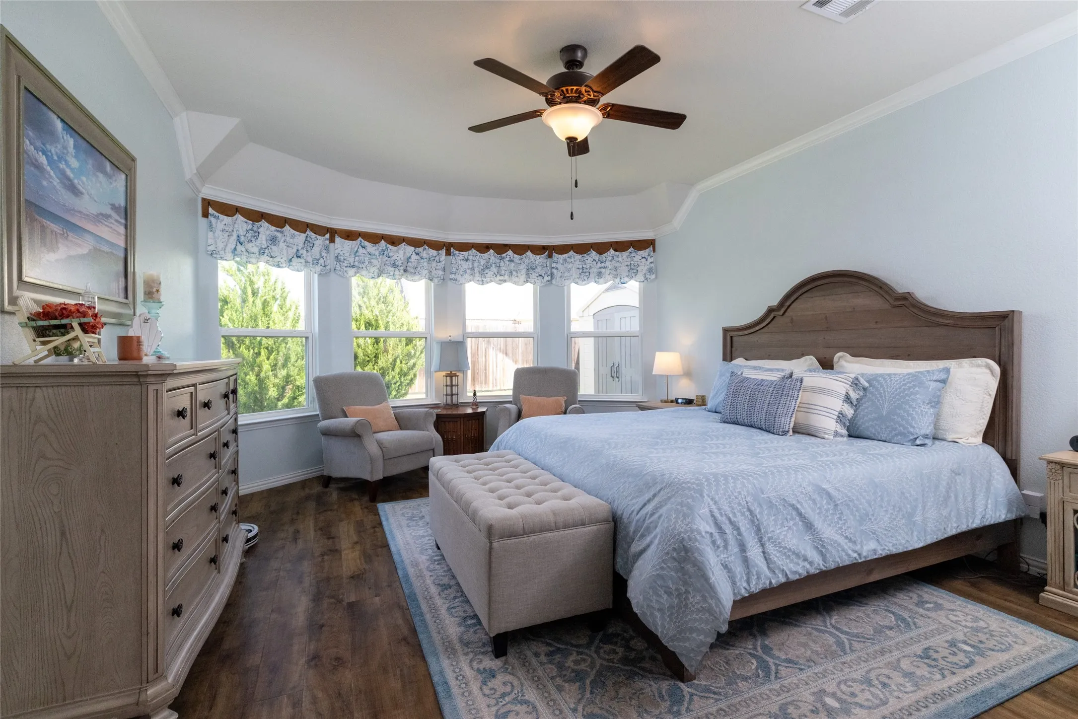 Hugh Bay Window w Backyard Views in the Private Master Suite...