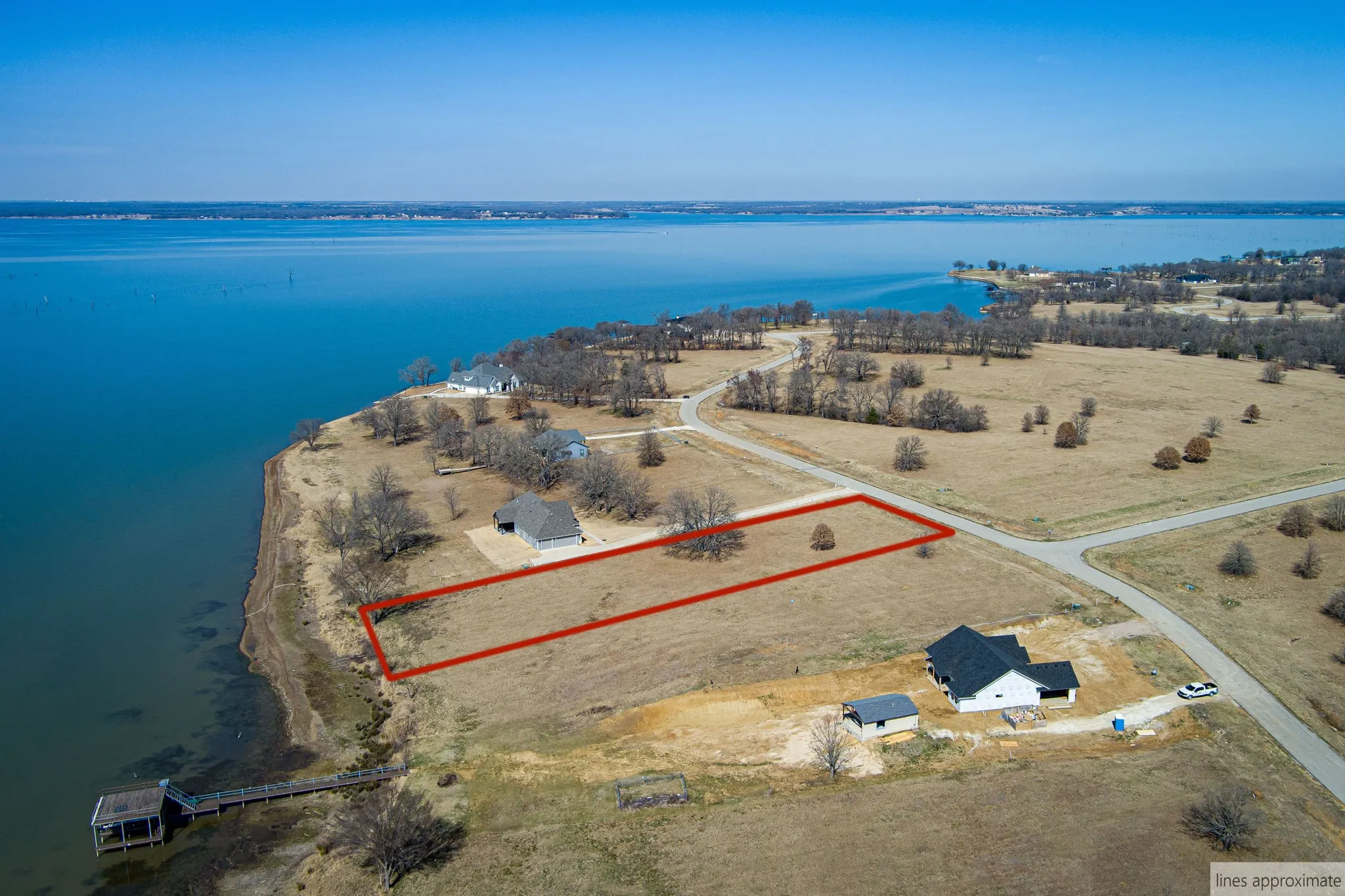 Aerial overview of property's location featuring a nearby Lake.