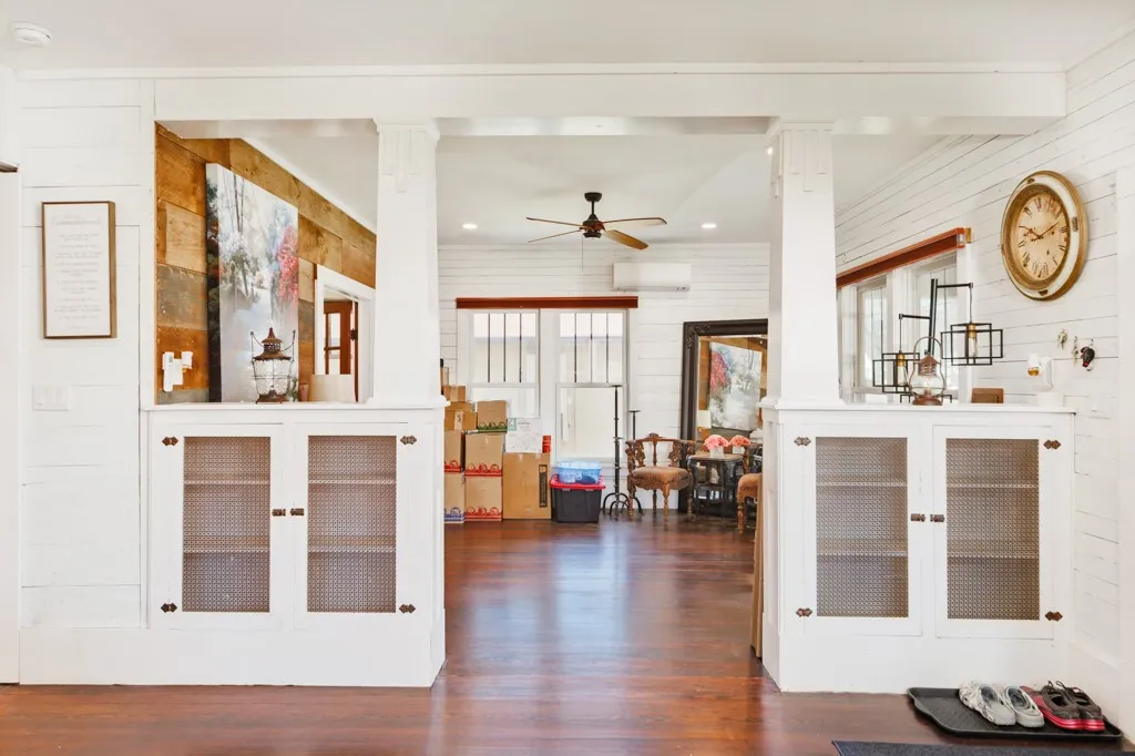 view from living room into bonus space