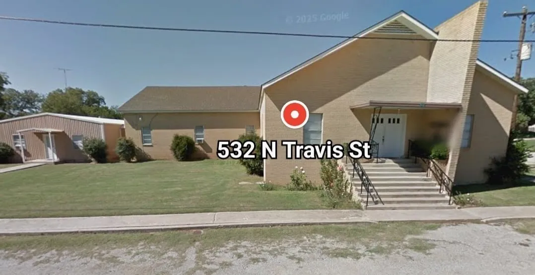 Front of the building and address