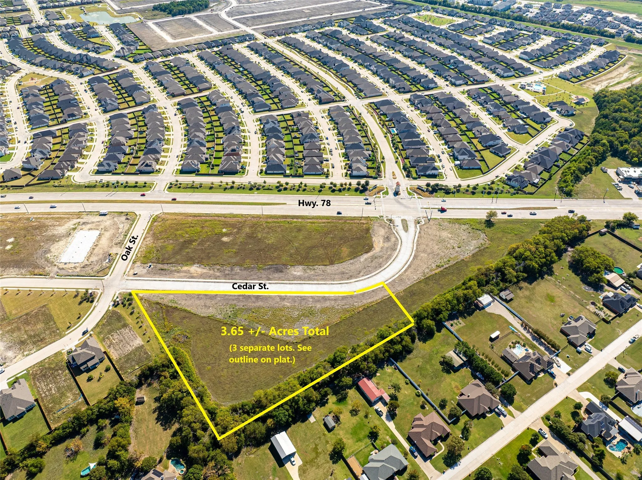 1.65+/- Ac. or 1 or 2 acres more available.