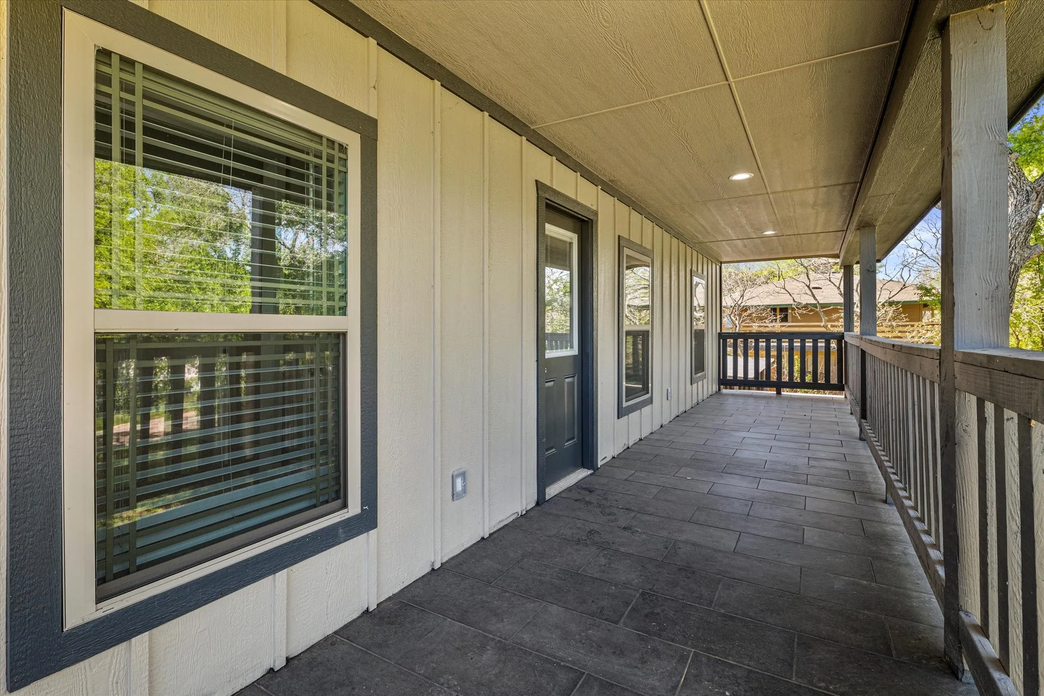 View of covered porch
