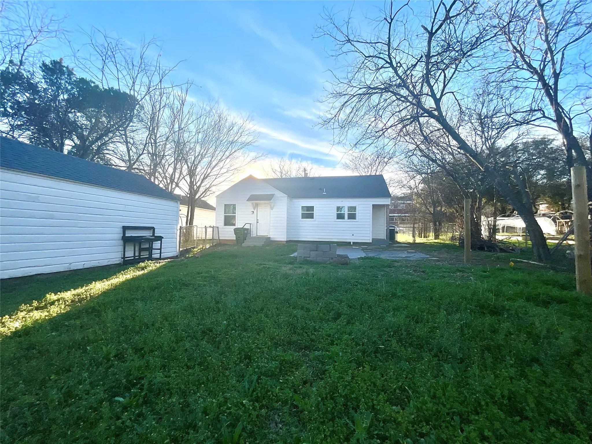 Fenced back yard