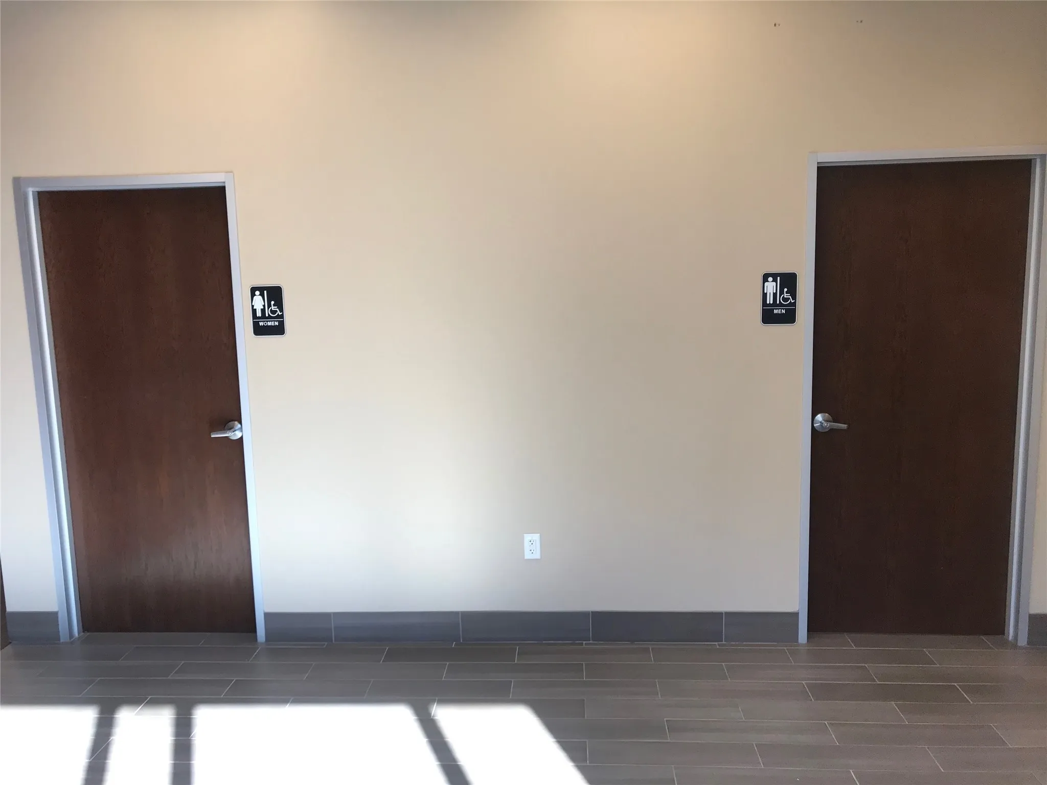 Unfurnished room featuring dark hardwood / wood-style floors