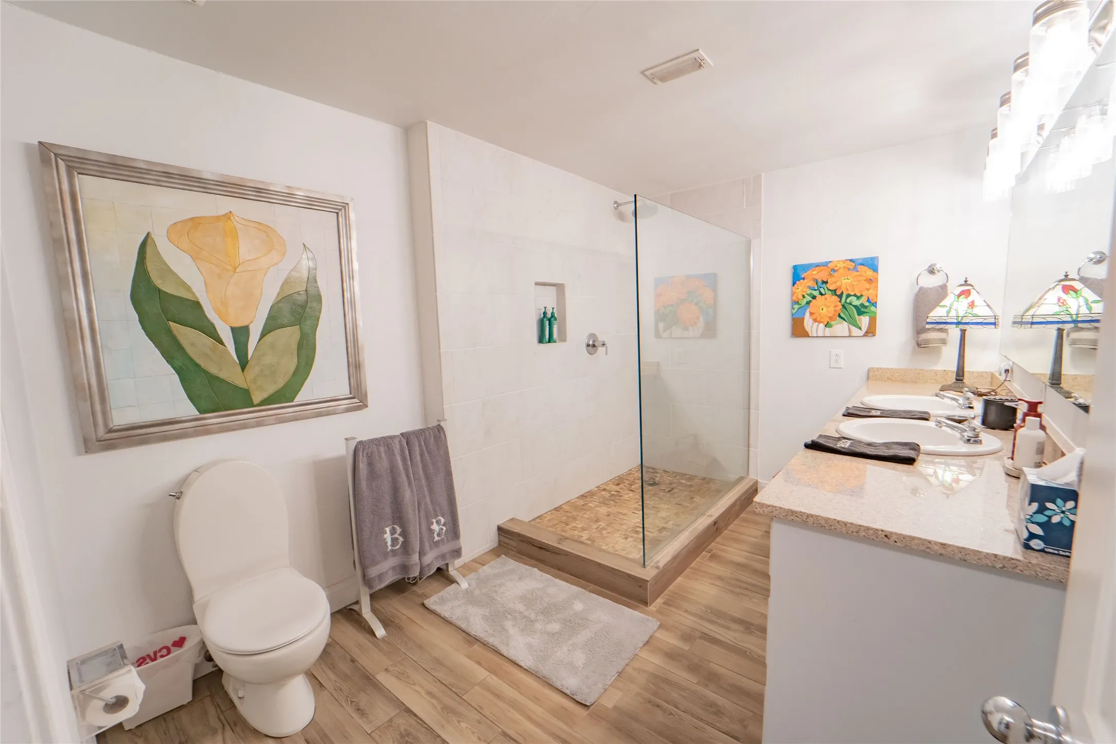 Large Guest bathroom located in guest wing of the property-
