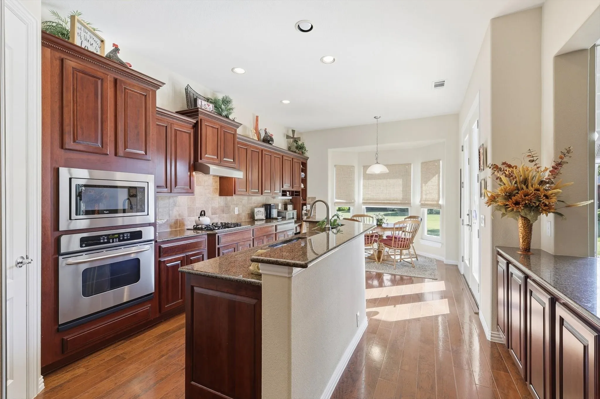 Gourmet Kitchen opens to Breakfast Room