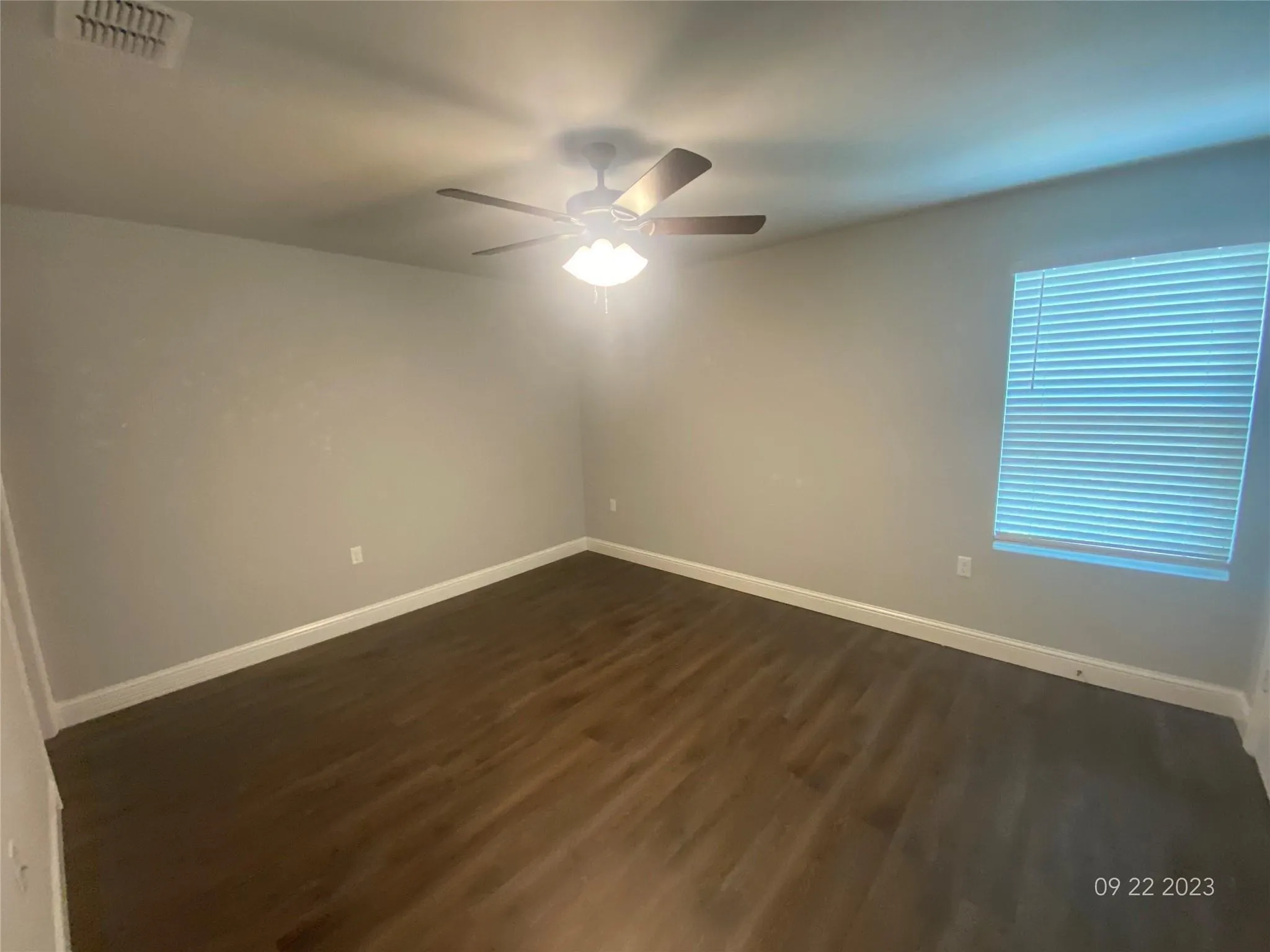 Upstairs bathroom with tub/shower combination, under sink cabinet and l