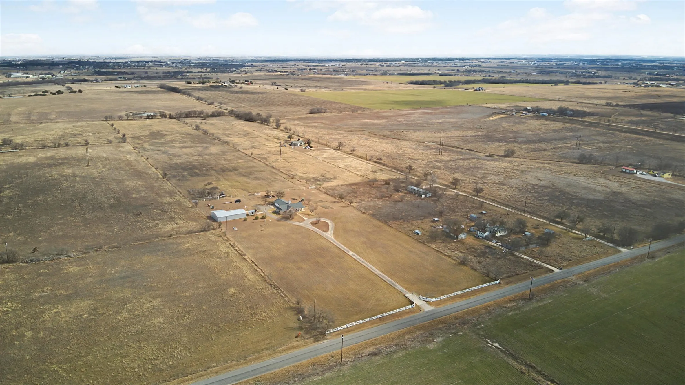 Aerial view facing front of property
