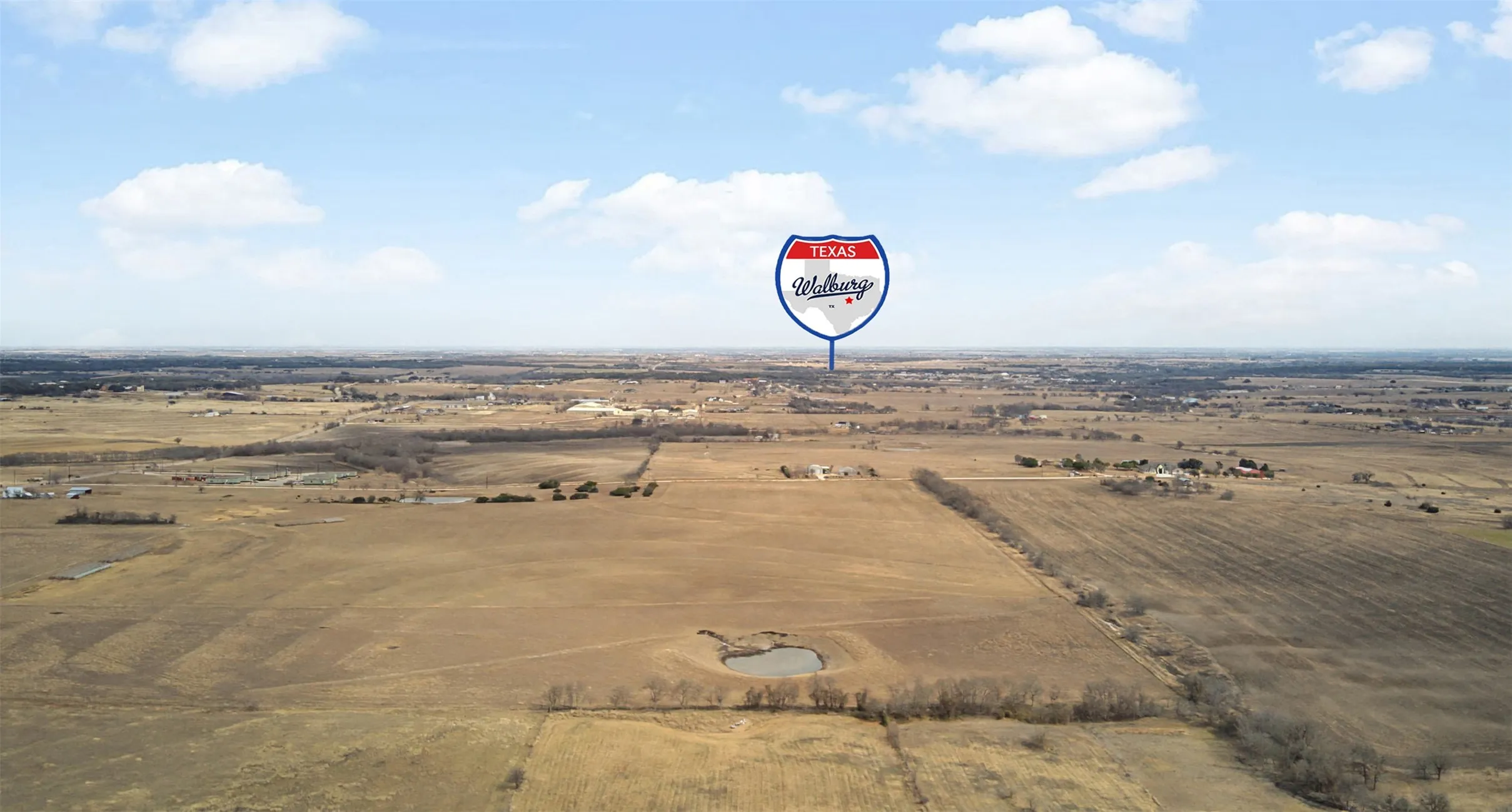 Aerial facing east towards Walburg